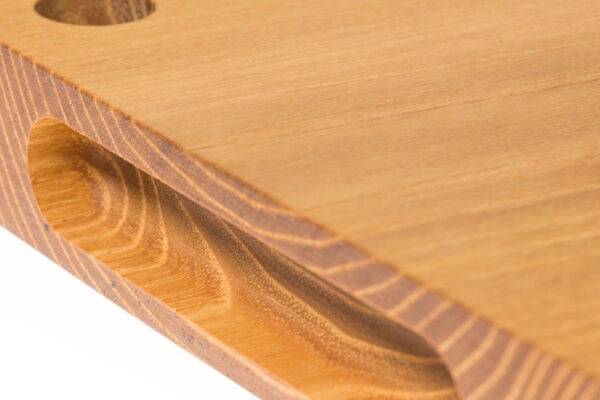 Sardinian cutting board handle detail