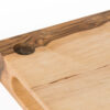 Sardinian cutting board hornbeam hole detail